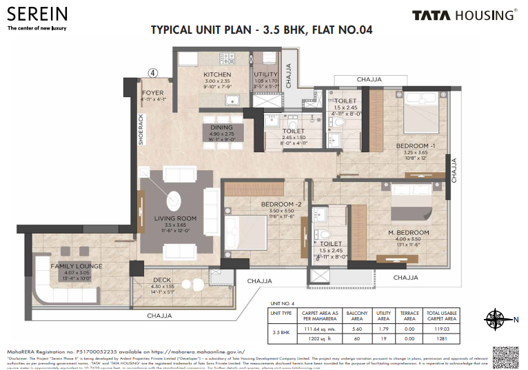 3.5 BHK Floor Plan